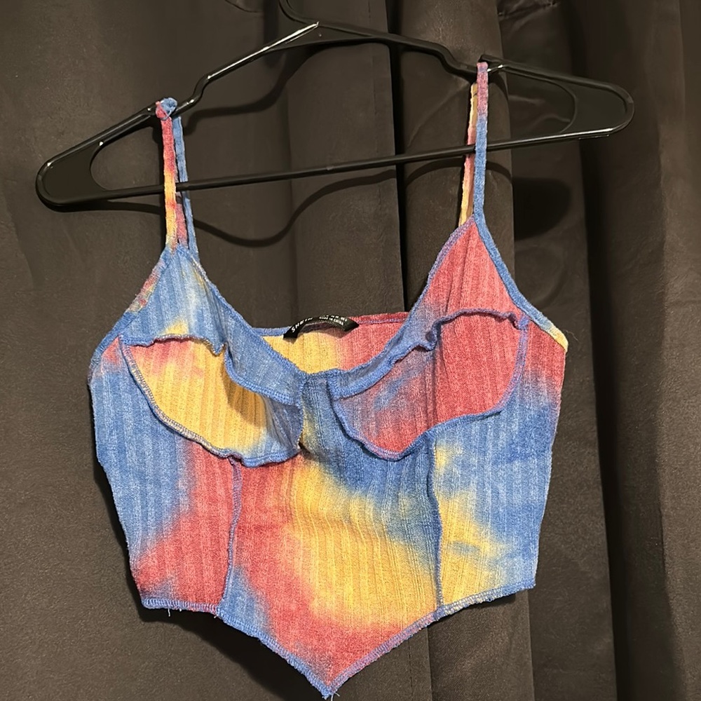 Colorful Tie-Dye Crop Top